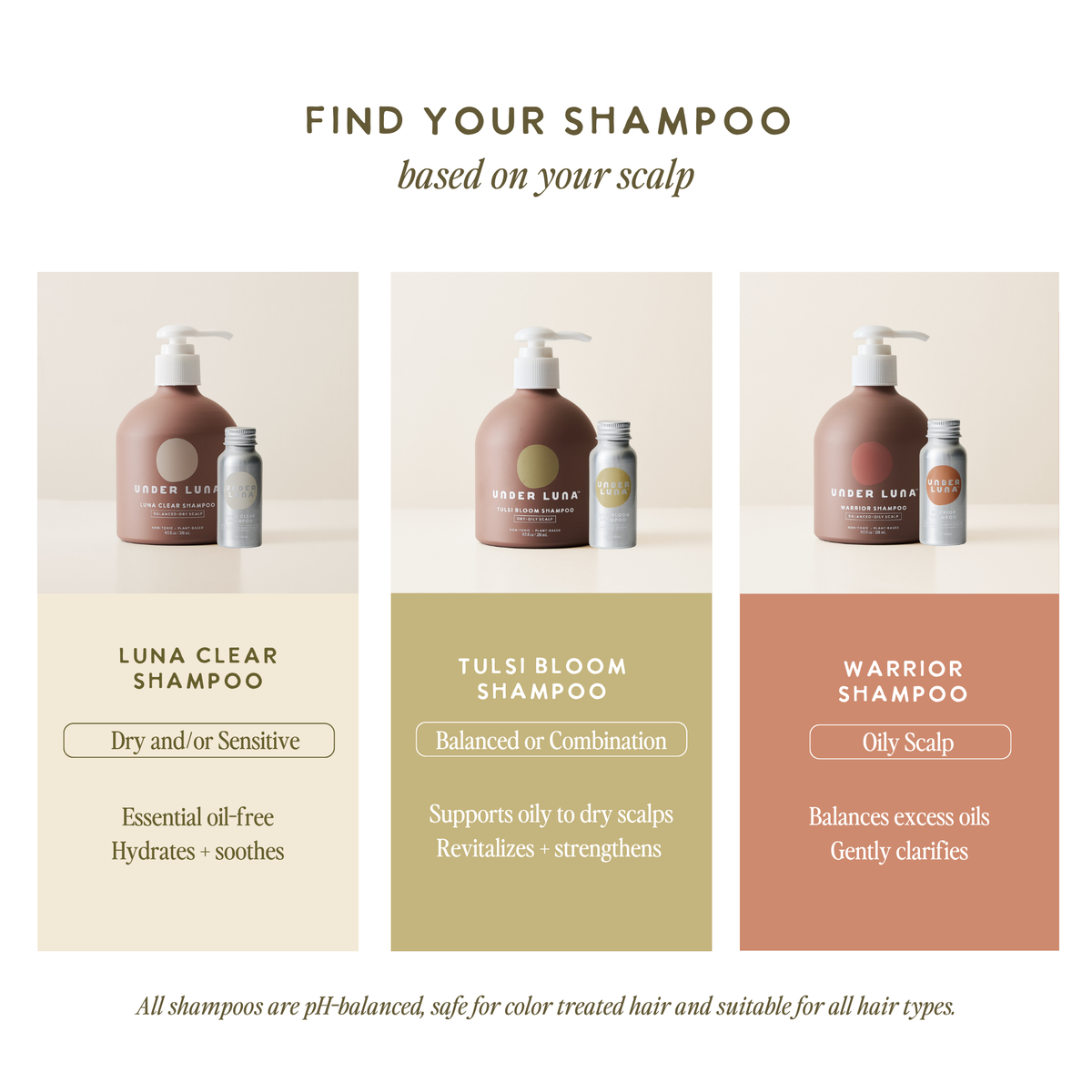 UNDER LUNA – Probier- & Reisegrössen | Shampoos & Conditioner